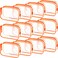 Weewooday 12 Pieces Clear Cosmetics Bag PVC Zippered Clear Toiletry Carry Pouch Cosmetic Makeup Bag Waterproof Makeup Vinyl Plastic Organizer Case for Vacation Bathroom(Orange,Small)