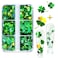St. Patrick's Day Nail Art Glitters 3D Holographic Nail Sequins Green Mixed Star Heart Flower Clover Designs Nail Art Supplies Sparkle Glitter for Nail Art Decoration Makeup Resin Mold DIY