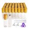 50 PCS Essential Oil Roller Bottles 5ml Clear Glass Roller Bottles with Stainless Steel Roller Ball,Gold Caps, Vials for Travel Perfume Sample Bottles (5ml)