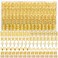 220PCS Gold Hair Jewelry Dreadlock Cuffs Braids Clips Metal Hair Cuff Rings Loc Charms Hair Beads Decorations Accessories for Women