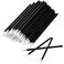 50 Pcs Disposable Makeup Lip Brushes 3.5 InchTiny Cookie Paint Brush Black Mini Paint Brushes for Cookies 3.54'' Disposable Nail Polish Brush Cookie Paint Brushes for Paint Brush Cookie Coloring Brush