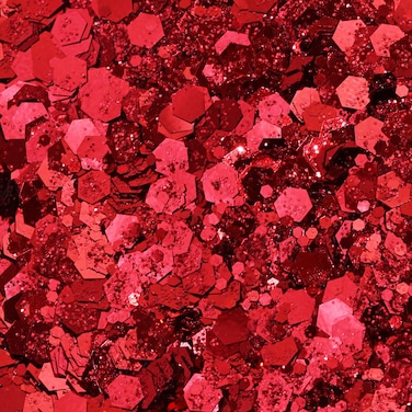 Penta Angel Chunky Glitter 50g/1.76oz Metallic Glitter Powder Craft Sequins Flakes for Resin Art Nail Makeup Face Body Festival Decoration (Red)