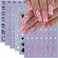 6 Sheets Valentine's Day Nail Stickers for Nail Art Heart Nail Decals 3D Self-Adhesive Red Pink Gold White Black Love Heart Nail Art Designs Nail Art Sticker Nail Tip for Women DIY Nail Art Decoration