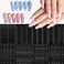 French Manicure Strip Stickers Self-Adhesive French Tip Nail Guides, Moon Star Flower Shaped V-Shaped Nail Art Decoration Stencil Tools for Women Acrylic Nail Edge Auxiliary 8 Sheets