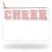 1 Pcs Cheer Gifts Chenille Letter Cheer Bags Patch Makeup Bag Flat Clear Pouch Cheerleading Gifts for Girls Cheer Teams