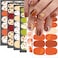 Fall Nail Polish Strips, Autumn Nail Wraps Stickers Maple Leaf Nail Sticker for Nail Art Thanksgiving Self-Adhesive Maple Leaves Nail Art Design Decals Holiday Full Cover Sticker for DIY Manicure
