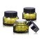 Glass Cosmetic Jars with Lids, 3 Pack Small Glass Jars, 30 ml Empty Makeup Containers for Sample, Cream, Lotion (1 oz, Green)