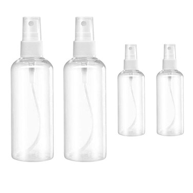 Small Spray Bottle, Spray Bottles, Clear Empty Fine Mist Plastic Mini Travel Bottle Set, Small Refillable Containers, 2 * 50ml, 2 * 100ml