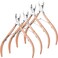 4 Packs Cuticle Nipper, Premium Stainless Steel Cuticle Trimmer for Manicure &amp; Pedicure at Home/Spa/Salon[Rose Gold]
