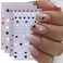4pcs Heart Nail Stickers for Nail Art,Black White Red Love Heart Nail Stickers Metallic Gold French Line Adhesive 3D Slider Decals DIY Valentine's Day Design Love Nail Art Supplies Manicure Decoration