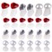 1 Set 24pcs Silicone Finger Divider Toe Separators for Nail Polish Toe Spacers Manicure Toe Separator Nail Diamonds Rhinestones Pedicure Toe Separator for Women