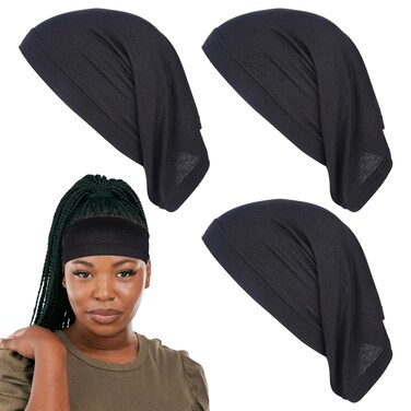 Vin Beauty 4 Pcs Dreadlock Cap Dreadlock Tube Sock Wide Elastic Headband Loc Cap Dreadlocks Bands Elastic Long Hair Dreads Head Wrap Dreads Cap Locks Headbands Unisex Spandex for Women Men