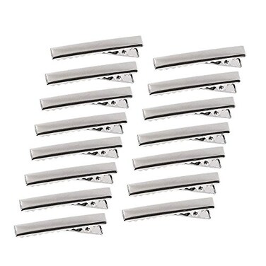 Silver Metal Alligator Hair Clips Pins 100 Pcs Flat Top with Teeth For Hairdressing Salon Hair Grip Arts and Crafts Projects Hairpins for Women and Hairdresser(Alligator clip 55mm)