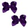 6 Inch Dark Purple Sparkly Glitter Sequin Hair Bows for Girls Toddlers Kids Children Teenage (2PCS)