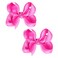 3 Inch Satin Bow for Little Girls - 2 Pcs (Hot Pink)