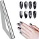 Nail Magnet for Cat Eye Gel Polish, Large Size Double-head Nail Magnet Pens Magnet Stick 3D Magnetic Cat Eye Gel Polish Nail Art Tool, for Home DIY, Salon, Nail Art Learners, Silver