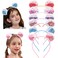 ZIRICHER Bear Ears Headband For Girls,Transparent Quicksand Sequin Bear Headbands Cute Ear Hairband For Girls Bear Ears Hair Hoop Bear Party Hair Accessories Animal Ear Headbands For Kids Gifts