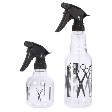 2Pcs Spray Bottle for Hair Salon Portable Plastic Watering Can Continuous Mist Spray Watering Tool for Barber Shop Water Container for Hair Styling