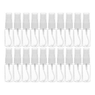 NOLITOY 40 Pcs Spray Bottles Clear Glass Perfume Bottles, Refillable Fine Mist Perfume Atomizer Portable Empty Sample Bottles Containers for Cleaning, Essential Oils, Travel (20 ml)