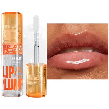 Clear Lip gloss Lip Oil Duck Lip Plumper Gloss High Pigment Plumping Lip Gloss With Spicy Ginger Moisturizing Shiny Glitter And Vegan Tinted Lip Makeup Suitable For Ladies And Girls Dry Lip Care # 01