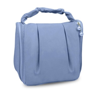 Niiyen Handheld Cosmetic Bag Portable Hanging Multifunctional Traveling Waterproof Cosmetic Toiletry Bag Extra Large Storage Space Suitable for Home Camping Use(Blue)