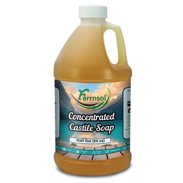 Liquid Castile Soap Gel, Eco-Friendly Multipurpose Cleaner, Concentrated Gel Castile Soap Liquid Unscented With Non-Toxic Formula, Phosphate Free (1/2 Gallon)