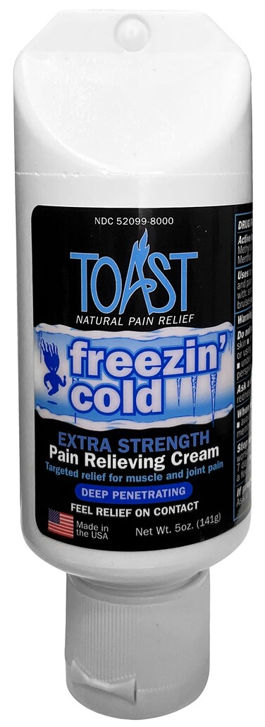 Toast Freezin Cold Extra Strength Pain Relief Cream for Muscles and Joints - 5 Ounces
