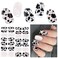 Semi Cured Gel Nail Strips, 28 Pcs UV Gel Nail Stickers, Long Lasting Gel Nail Strips, Salon Quality Gel Nail Wraps for Home, Includes Prep Pads, Nail File &amp; Wood Stick(Cute Dairy Cattle)
