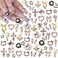 30PCS Nail Charms Y2k Alloy Nail Art Rhinestone Charms 3D Heart Star Bow Butterfly with Rhinestones Cross Flower Nail Gems Shiny Jewelry Planet Nail Decorations Accessories Supplies A