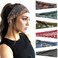 Boho Headbands Fashion Hair Bands Non Slip Headband Floral Prints Turban Soft Fabric Sweatbands Yoga Running Wide Head Band Elastic Wrap Headbands Hair Accessories For Women Girls 6 Pack