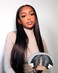 V Part Wig Human Hair Bone Straight Brazilian Human Hair Glueless Wigs for Black Women Upgrade U Part v part Human Hair Wig No Sew in NO Glue 180% Density Natural Color 22 inch