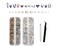 Nail Rhinestones Gems Diamond Kit- 2200pcs Round White Champagne and 120pcs Shaped Crystal ab Glass Rhinestones with Wax Pencil for Rhinestones and Tweezers for Nails/Crafts/Makeup by FlowerBell