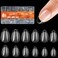 BlueZOO Extra Short Almond Nail Tips 600Pcs Soft Gel Full Cover Nail Tips, Half Matte Acrylic Fake Nails for Extension Nail Manicure Salon Home DIY, Clear Almond Pre Shaped Press On Nails, 12 Sizes