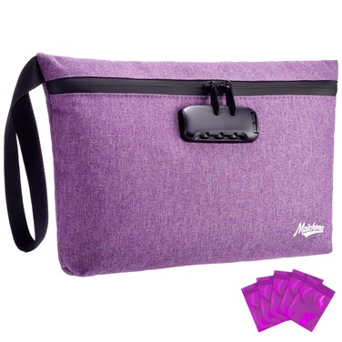 Smell Proof Bag with Combination Lock Large Storage Container Medicine Lock Bag Money Organizer Travel Storage Case Pouch Great Christmas Gift
