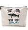 Just a Girl Who Loves Sharks Makeup Bag Travel Cosmetic Bags for Women Girls,Farmhouse Marine Life Shark Cosmetic Bags with Zipper Pouch Travel Toiletry Case,Gift for Shark Lovers