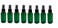 Natural Farms 2 oz Green Boston Bottles - 8 Pack Black Fine Mist Sprayers
