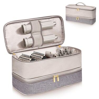 Shark Flex Style Case, Shark Flexstyle Carrying Case Compatible withDyson/Shark Hair Dryer, Portable Double-travel Carrying Case for Dyson Airwrap Styler/Shark Flexstyle Attachment