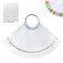 MEFA 50 Pcs Clear Nail Swatch Sticks with Ring and Numbered Tips, False Nail Sample Sticks for Nail Art Polish Color Practice Fan-shaped Display