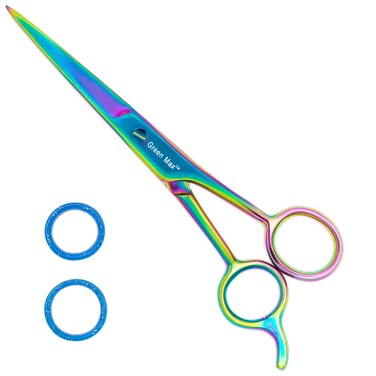 GREEN MAX Green Max Hair Scissors, Hair Cutting Barber Scissors, Sharp Blades, Razor Edge, Stainless Steel Salon Hairdressing Sharp Shears for Men Women - Multi 6.5