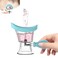 Eye Wash Cup Portable Eye Cleaner Kit Silicone Manual Air Pressure Eye Flush Rinse Cups with Storage Container Eye Washer Bath Kit Cleaning Makeup Dust Irritants Soothing Tired Eyes(Blue)