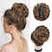 Large Messy Bun Hair Piece Scrunchie Curly Hair Bun Extension Claw Clip In Hair Pieces For Women Wedding Chignon Bun Ponytai Hairpiece For Updos Short Hair Extensions(Medium Golden Brown)