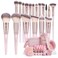 MAANGE 37 Pcs Makeup Brush Set Premium Synthetic Make Up Brushes Foundation Eye Shadow Powder Concealers Brushes Set for Beginners Professional Makeup Tool Set (Pink)