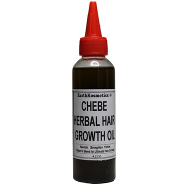 Chebe Herbal Hair Growth Oil is made with 18 Potent Oils including CHEBE and Karkar oil, and is effective for Hair Growth, Strength, Hydration &amp; Scalp Nourishment