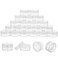 10 Gram 20 Count Sample Containers, Small Plastic Containers with Lids, Empty Sample Jars with Labels and Mini Disposable Spatulas(Clear Lid)