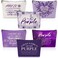 Hillban 6 Pcs Purple Makeup Bag Gifts Christmas Gifts Purple Inspirational Zipper Cosmetic Pouch Lover Gift Makeup Toiletry Bag for Women Travel Birthday