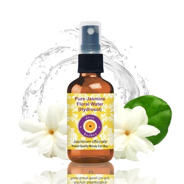 Deve Herbes Pure Jasmine Floral Water (Hydrosol) (Jasminum officinale) Natural Therapeutic Grade 50ml (1.69 oz)