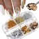 Holographic Glitter Nail Art Foil Flakes 3D Sparkly Aluminum Foil Flake Sequins Nail Art Supplies Gold Silver Nail Foil Glitter Designs Irregular Line Strip Nail Glitter for Acrylic Nails (6 Grids)