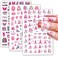 6Sheets Breast Cancer Nail Art Stickers 3D Self-Adhesive Nail Decals Pink Ribbon Black Letter Nail Stickers Heart Breast Cancer Awareness Nail Decoration for Women DIY Manicure Decoration 10Sheets