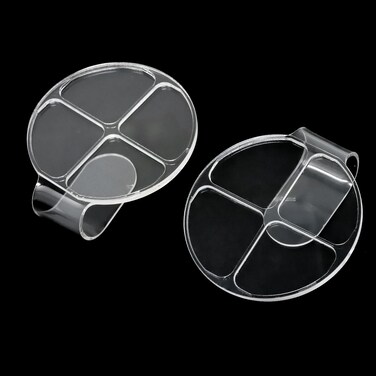 yueton 2PCS Acrylic Makeup Mixing Tray Makeup Palette Spatula Eyeshadow Makeup Hand Palette Nail Art Transparent Palette Hand Makeup Mixing Palette Cosmetic Foundation Dish for Makeup Foundation