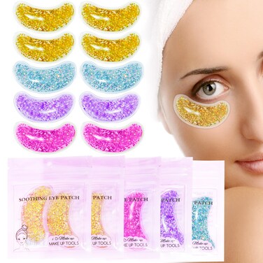 10Pack Under Eye Patches for Puffy Eyes Reusable Ice Gel Eye Pad Cooling Eye Patch Hot Cold Therapy Eye Mask